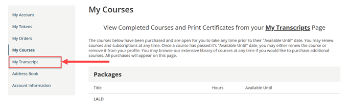 Accessing Your Course Certificates