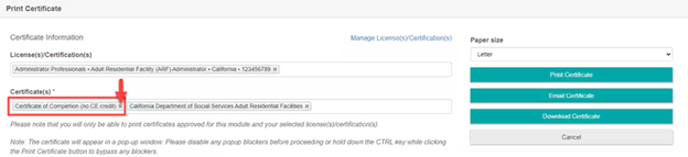 Accessing Your Course Certificates